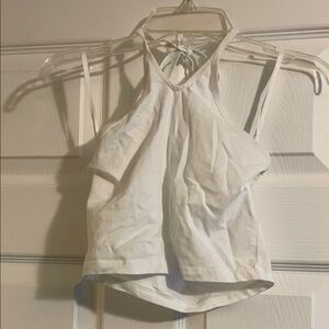 Sunday Best Ivory Halter Crop Top